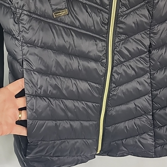 Laundry by Shelli Segal Women's Black Puffer Jacket Coat Hooded Sz S - Picture 5 of 13